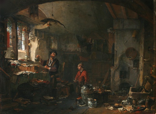 "Алхимик с сосудом в руках", 1660-х гг. "Алхимик с сосудом в руках", 1660-х гг.