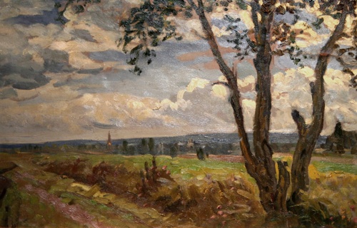 Боскин Михаил Васильевич (1875-1930). " Пейзаж с деревом " Боскин Михаил Васильевич (1875-1930). " Пейзаж с деревом "