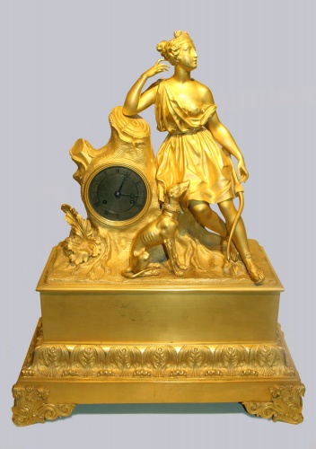 Часы каминные "Диана охотница". Франция