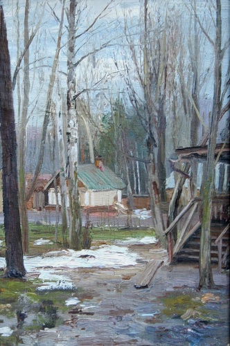 "Этюд, деревня Опочинино" 1908 г. "Этюд, деревня Опочинино" 1908 г.
