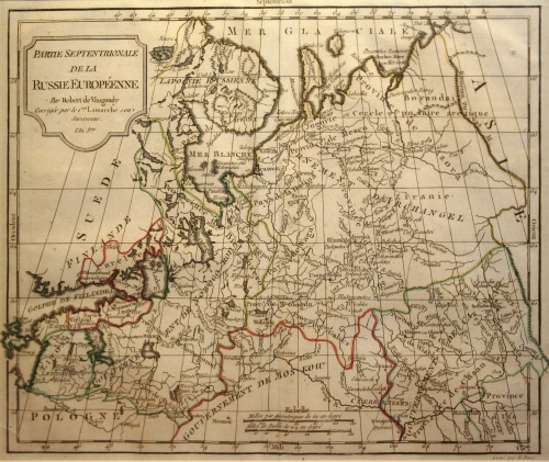 Историческая карта Европейской части России. 1750-1760-е гг. Франция