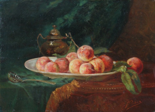 Dubois J."Натюрморт с персиками"