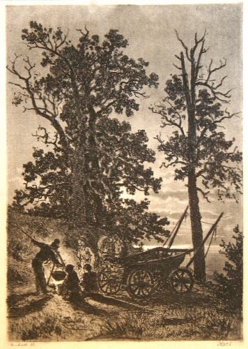 Офорт Шишкина И.И. "Ночь" 1886 г. Офорт Шишкина И.И. "Ночь" 1886 г.