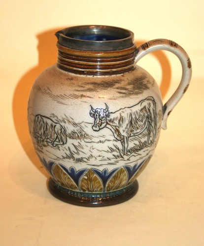 Кувшин "Коровы на лугу". Англия, к. ХIХ века. Кувшин "Коровы на лугу". Англия, к. ХIХ века.