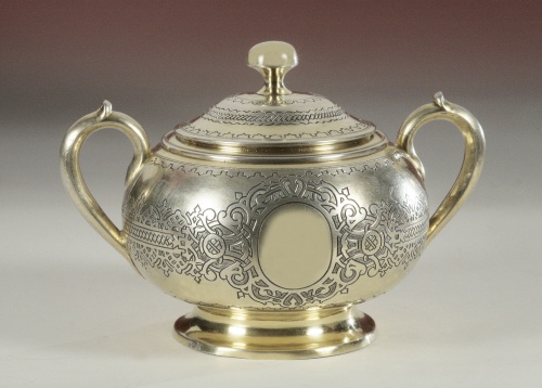 Сахарница серебряная, Россия, Свешников. Сахарница серебряная, Россия, Свешников.