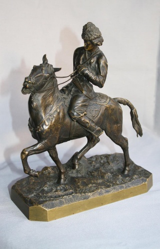 Скульптура кабинетная "Грузин, гарцующий на карабахском коне", С.-Петербург, 1870 г.