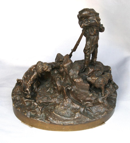 Скульптура кабинетная "Случай на карауле". 1870-1880-е гг. Спб.