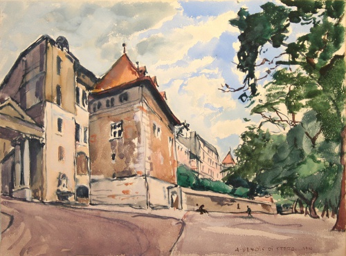 "Улица Рамп де ла Трей в Женеве", 1940 г. "Улица Рамп де ла Трей в Женеве", 1940 г.
