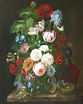 "Цветы в вазе". Бельгия, 1830-1840-е гг. "Цветы в вазе". Бельгия, 1830-1840-е гг.