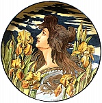 Декоративная тарелка "Весна", 1898 г. Декоративная тарелка "Весна", 1898 г.