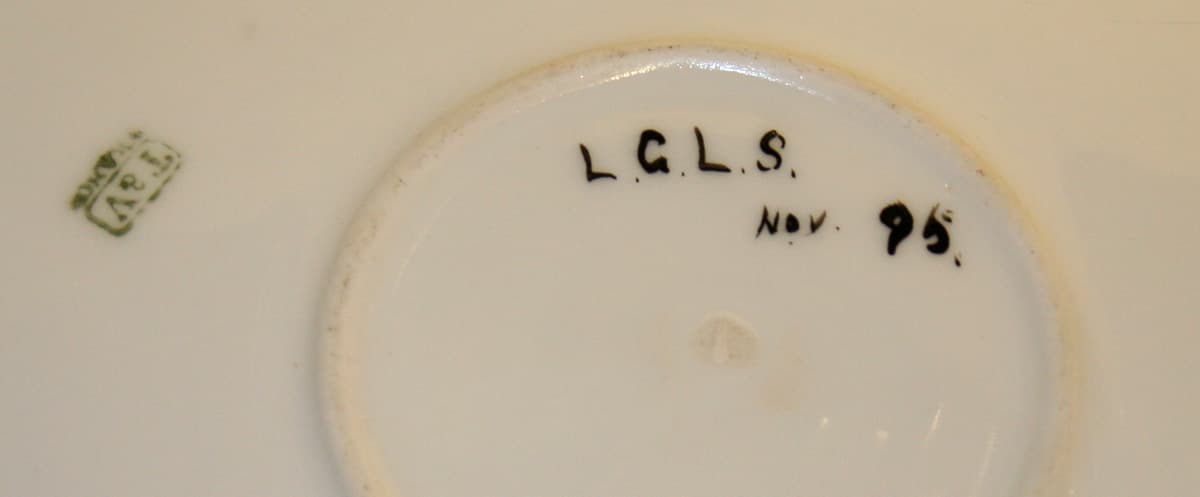 Сухарница, автор Limoges Франция, Антикварный фарфор — миниатюра 3