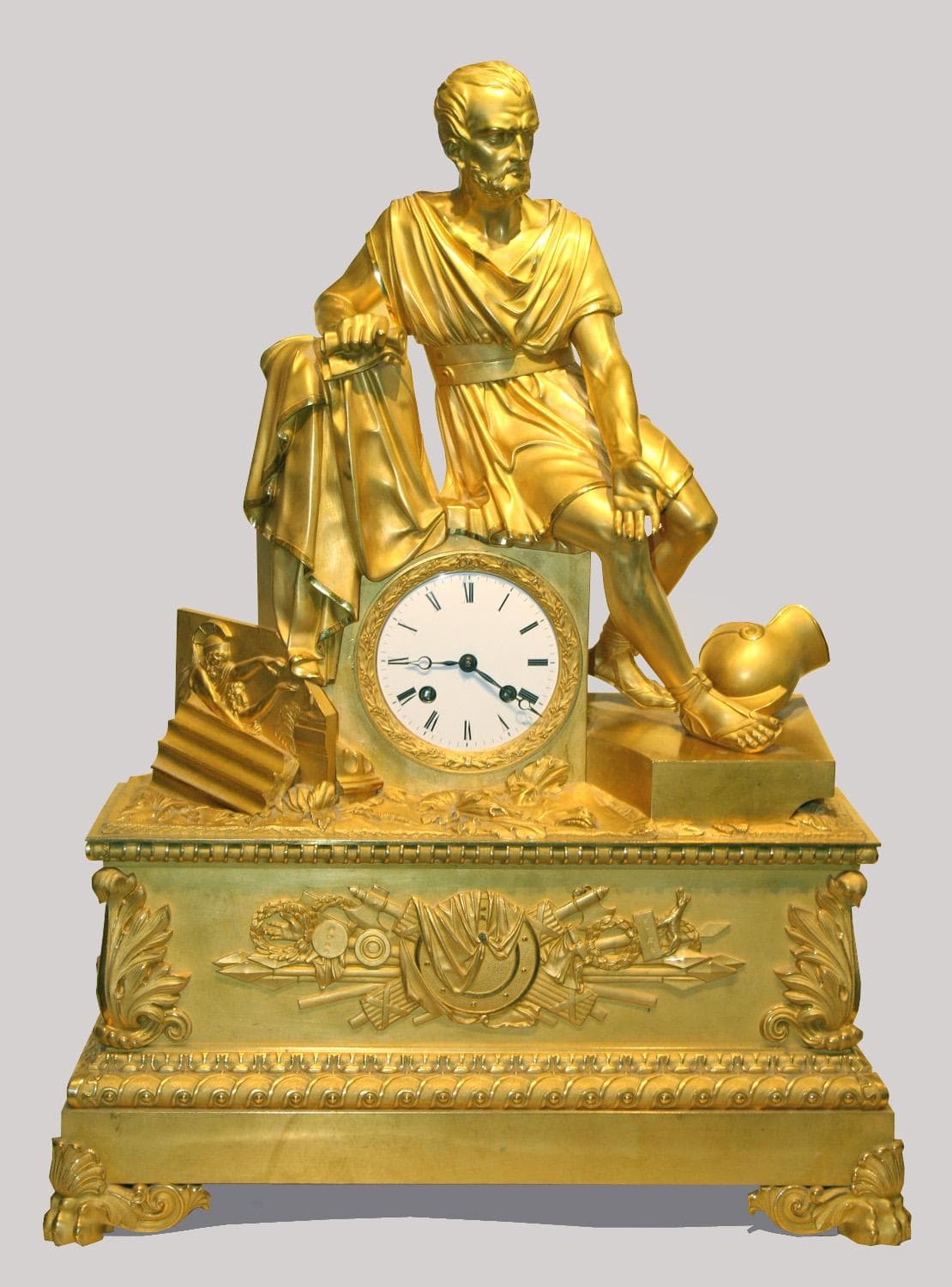 Часы каминные "Марий на развалинах Карфагена" - Антикварная бронза