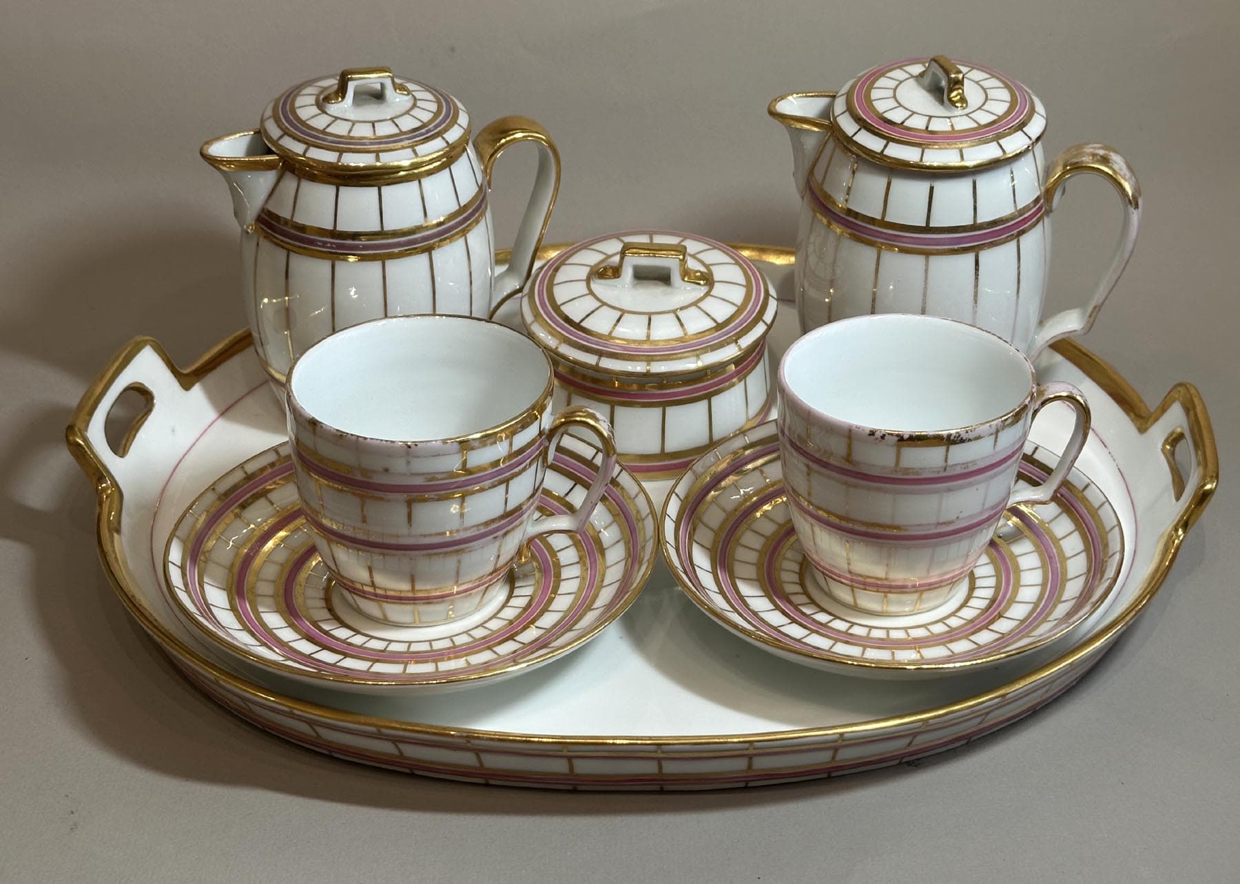 Набор чайный "Тет-а-тет" (6 предметов), автор  Богемия, Антикварный фарфор — миниатюра 2