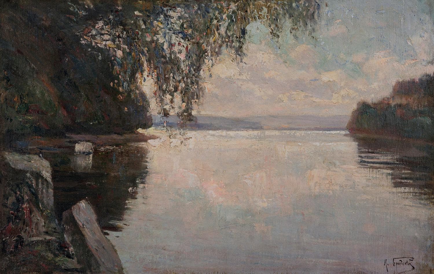 "Река" - Антикварная живопись