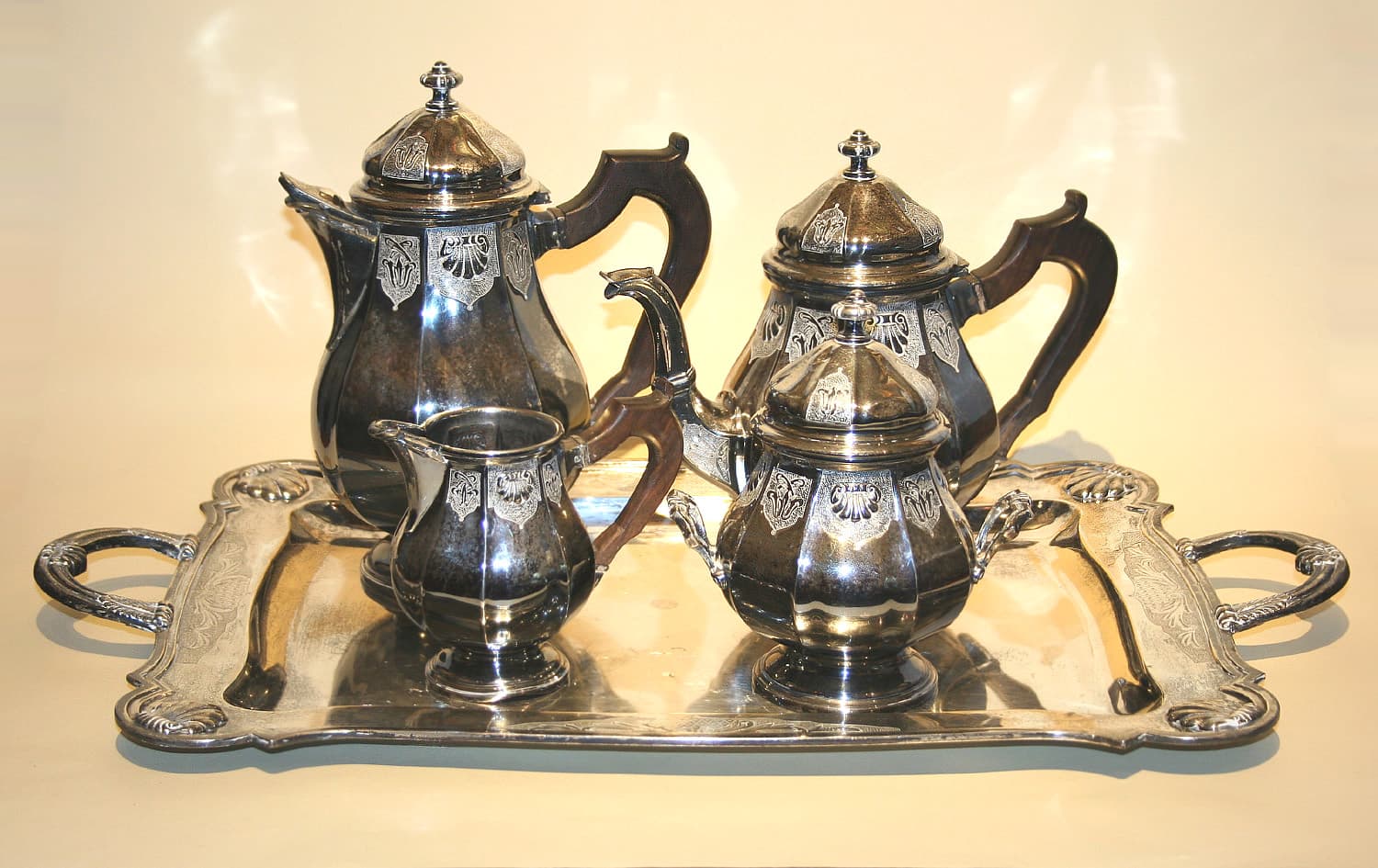 Чайный набор (5 предметов) - Антикварное серебро