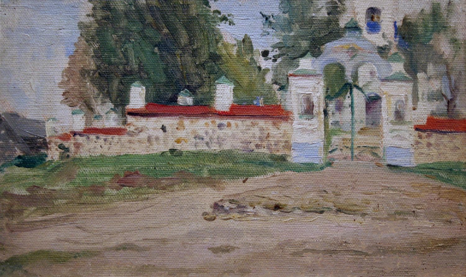 "Ворота монастыря" - Антикварная живопись