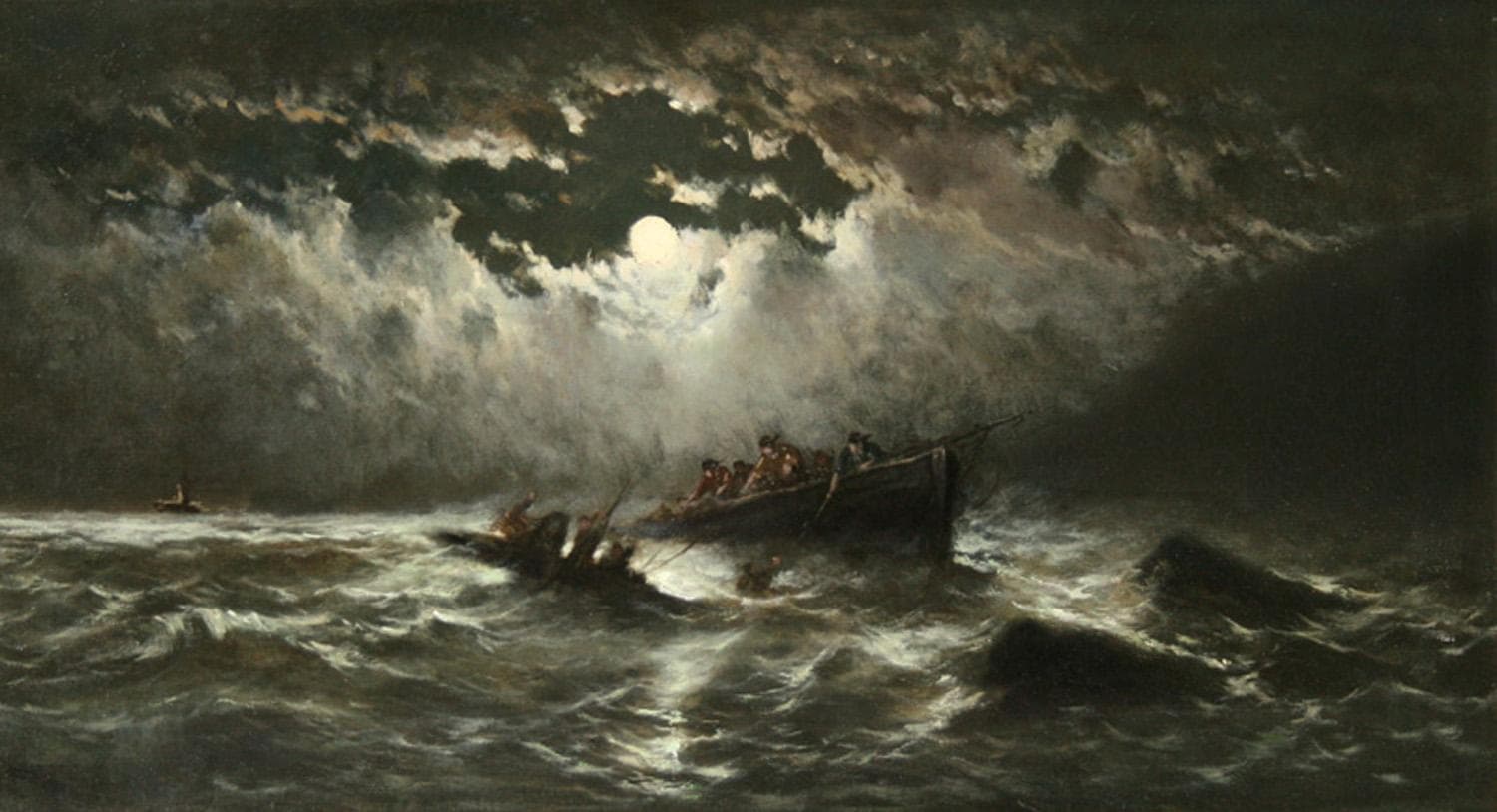 "Морской пейзаж". - Антикварная живопись